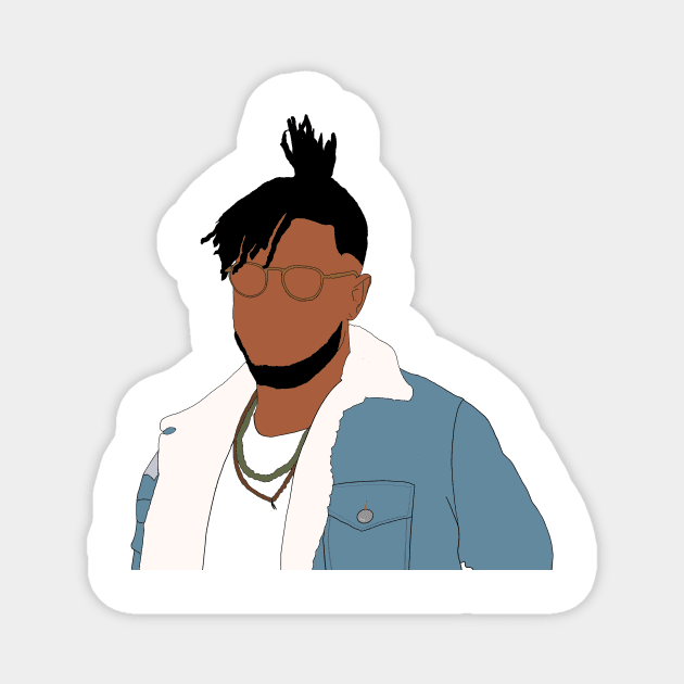 Erik Killmonger Fan Art Sticker Magnet by tayelectronica