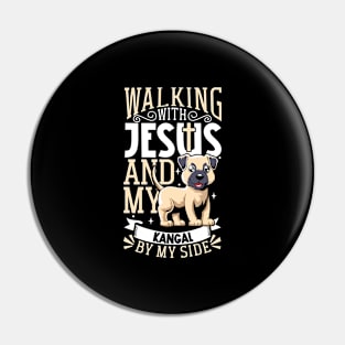 Jesus and dog - Kangal Shepherd Pin