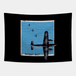 Dornier Do17 WW2 bomber airplane over the ocean Tapestry