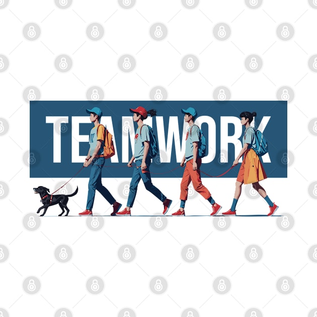 Teamwork "Walk The Dog" Simple Design - Banner Type by KroomanL