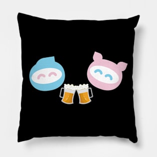 PinkBleu Cheers Beer Pillow