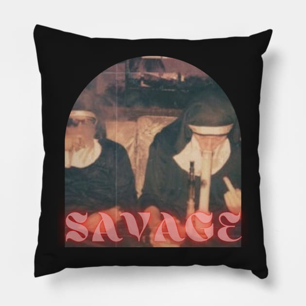 Savage Smoker vibes Pillow by VantaTheArtist