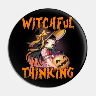 Funny Halloween Puns Anime Witchful Thinking Pin