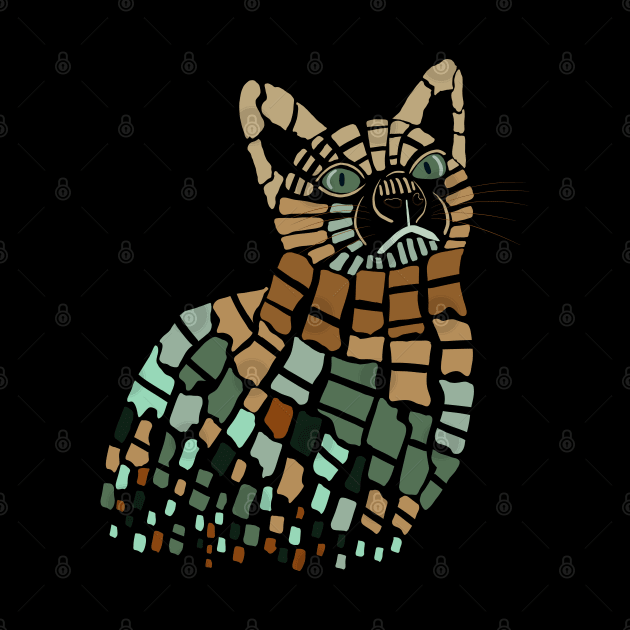 Colorful Abstract Cat by Suneldesigns