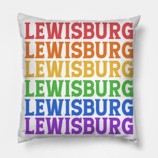 LEWISBURG RAINBOW TYPOGRAPHY Pillow