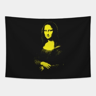 Bright Yellow Mono Color Mona Lisa Tapestry