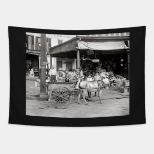 New Orleans French Market, 1910. Vintage Photo Tapestry