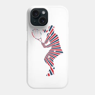 US Open Tennis USA Flag Silhouette Phone Case