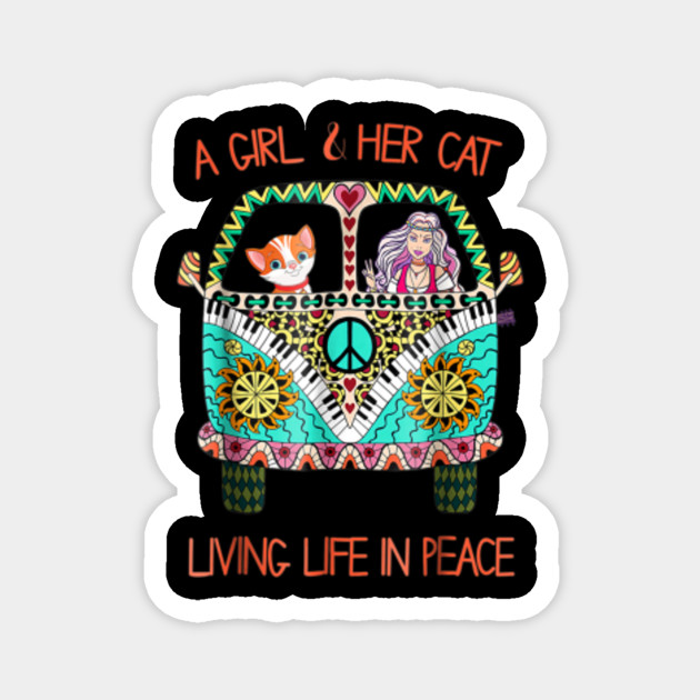A Girl And Her Cat Living Life In Peace Cute A Girl And Her Cat