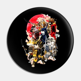 Seven samurai dog Pin