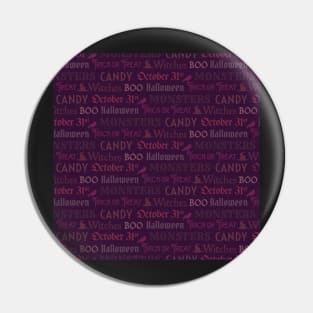 Purple Halloween Words Pin