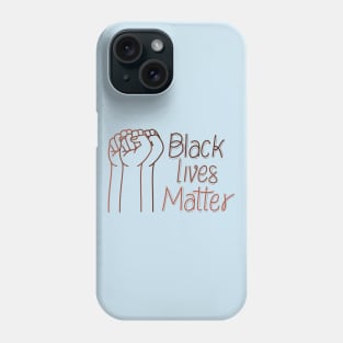 black lives matter with fists Phone Case