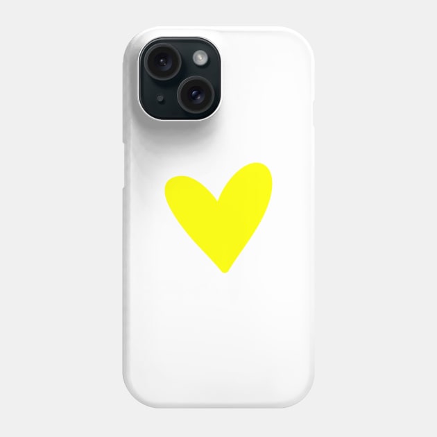 Yellow heart Phone Case by k&f