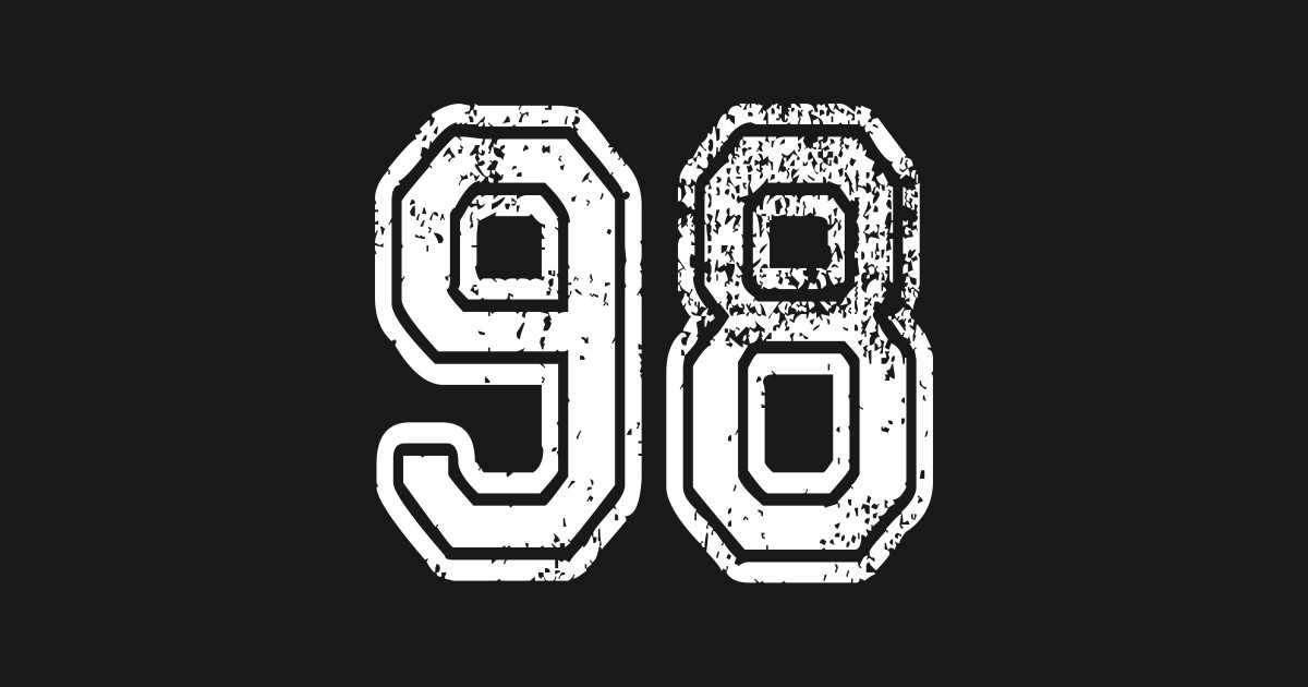 number-98-grungy-in-white-98-t-shirt-teepublic