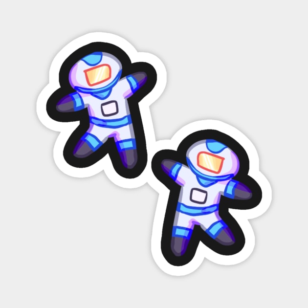 blue spaceman Magnet by chocorobi