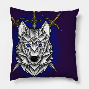 Wolf and daggers Pillow