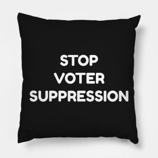 Stop Voter Suppression Georgia Election Law Pillow