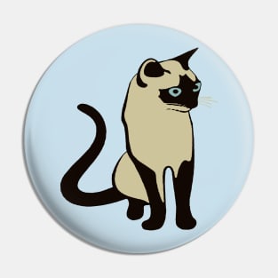 Traditional Thai Cat Minimalist Vector Design Pin