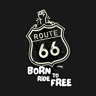 Route 66 - Vintage Classic American Muscle Car - Hot Rod and Rat Rod Rockabilly Retro Collection T-Shirt