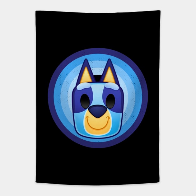 Bluey Circle Style Tapestry by Gunung Sambojorka