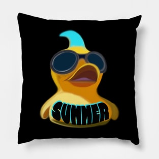 Rubber Duck pool party float ready for summer time Pillow