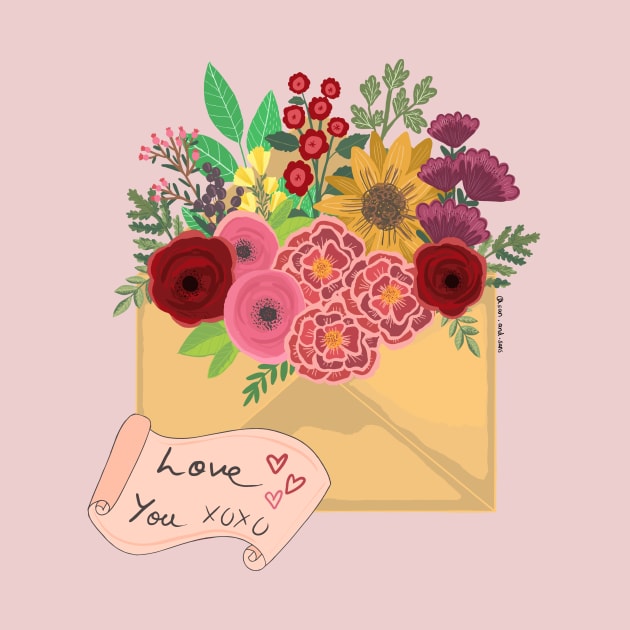 Love You floral mail by SanMade