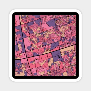 Markham Map Pattern in Purple & Pink Magnet