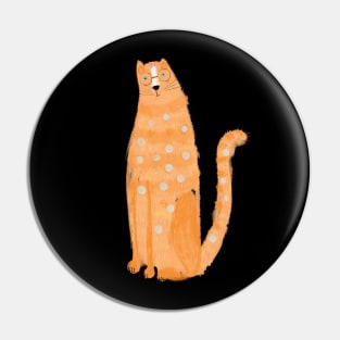 Orange cat Pin