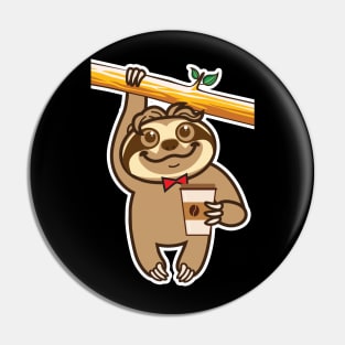 Sloth Coffee Pin