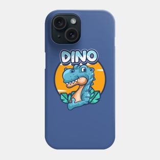 Cute Blue Dino Phone Case