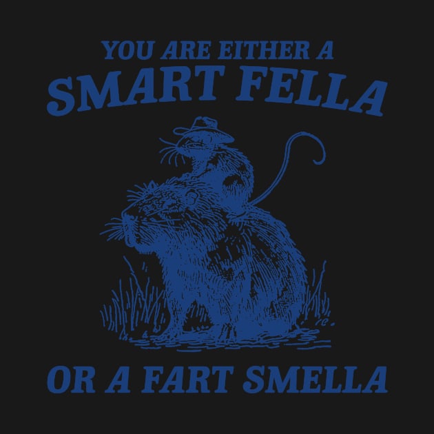 Are You A Smart Fella Or Fart Smella Vintage Shirt, Funny Rat Riding Cabybara by ILOVEY2K