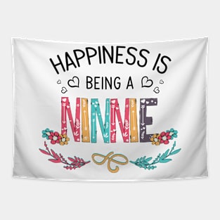 Happiness Is Being A Ninnie Wildflowers Valentines Mothers Day Tapestry