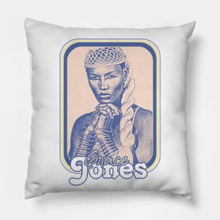 Grace Jones // Retro 80s Aesthetic Fan Design Pillow