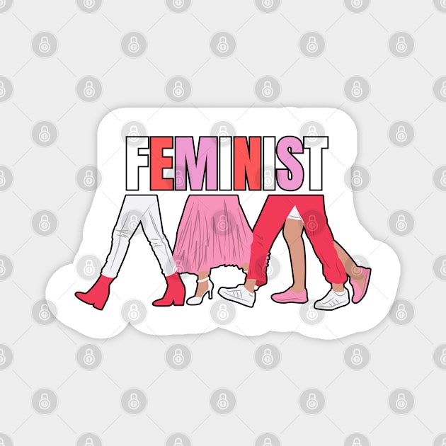 Feminist Magnet by Creatifly Graphic Tees