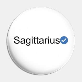 Verified Sagittarius (Black Text) Pin