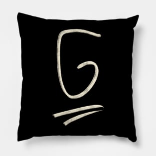 Hand Drawn Letter G Pillow