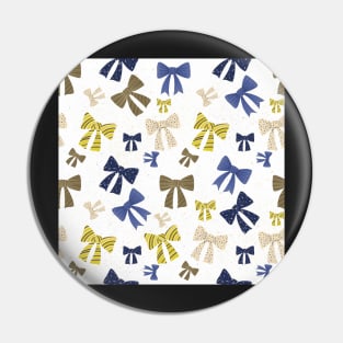 Patterned Bows Ribbon Pin