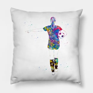 Soccer Player Girl Pillow