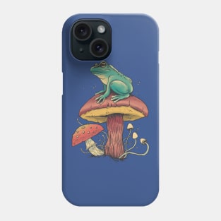 Cottagecore Aesthetic Mushrooms and Frog Phone Case