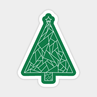 Christmas Tree Geometric Lines Magnet