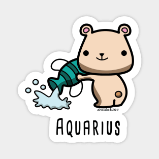 Aquarius zodiac teddy bear Magnet