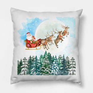 Santa’s Night to Ride Pillow