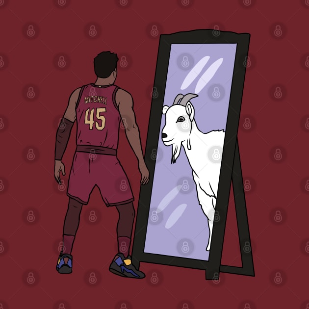 Donovan Mitchell Mirror GOAT (Cleveland) by rattraptees