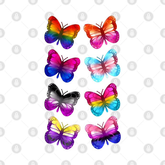 LGBTQ+ Pride Butterflies by leashonlife