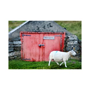 Keep clear - boat shed at Staffin, Isle of Skye, Scotland T-Shirt