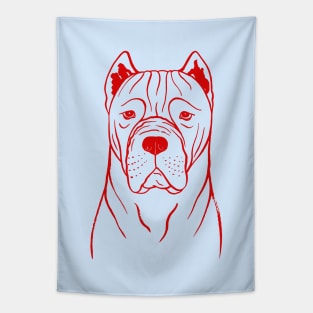Cane Corso (Light Blue and Red) Tapestry