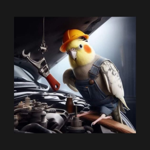 Cockatiel mechanic by T-Shirts Univers 