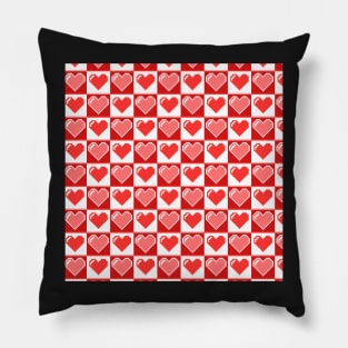 Pixel Heart Pattern Pillow