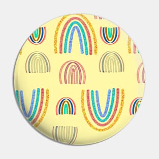 Boho Rainbows canary yellow Pin