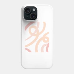 Abstract Lines_peach, blush, coral palette 2 Phone Case